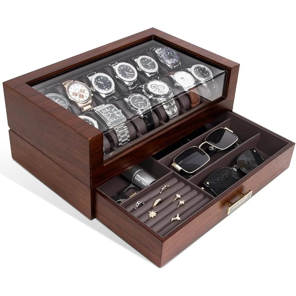 Krown Walnut 12 - Watch Box - WatchMatic